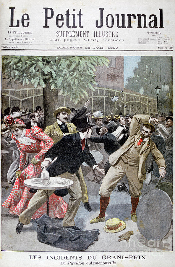Incident At The Grand-prix, Pavillion Drawing by Print Collector