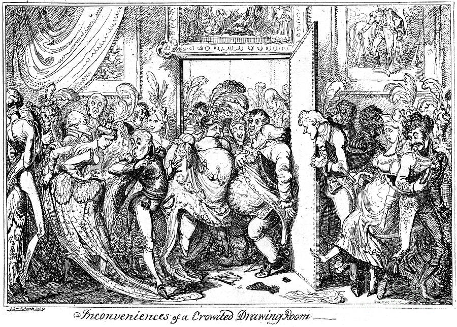 Inconvenience Of A Crowded Drawing Drawing by Print Collector
