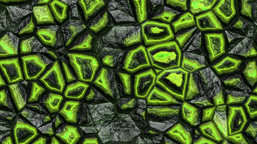 Incredible Green Stone Wall Digital Art by Don Northup