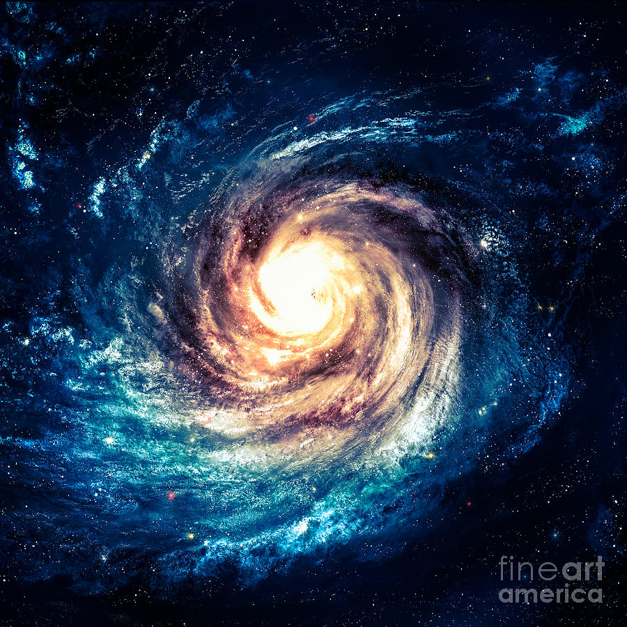 Incredibly Beautiful Spiral Galaxy Digital Art By Vadim Sadovski