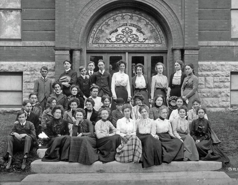 Independence High School, 1901 graduating class Painting by Celestial Images