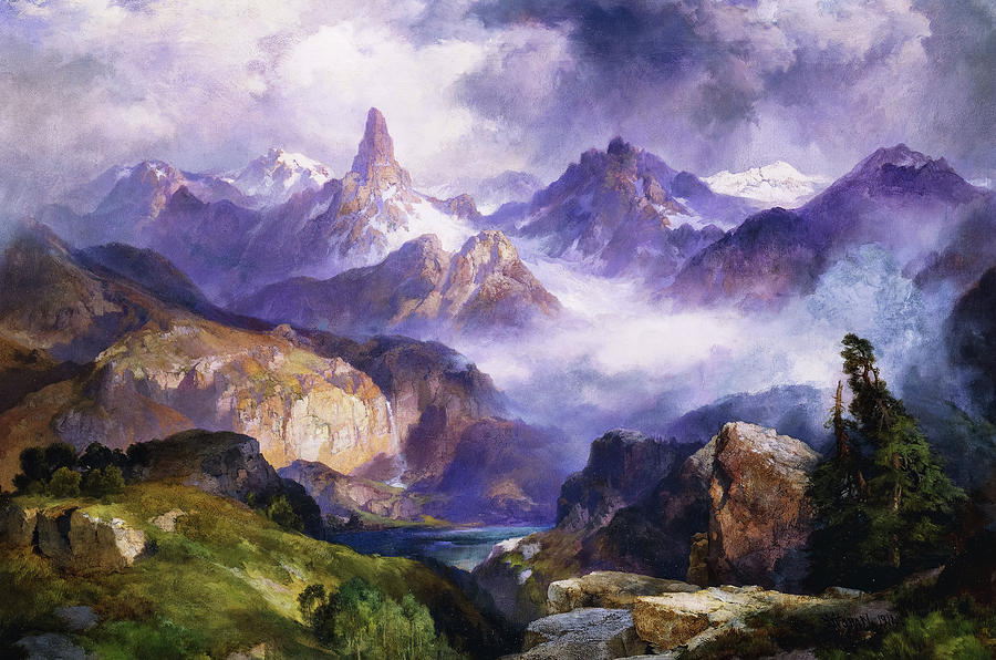 Index Peak, Yellowstone National Park, 1914 Painting by