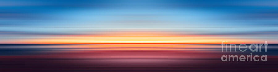 India Colors - Abstract Wide Sunset Photograph by Stefano Senise