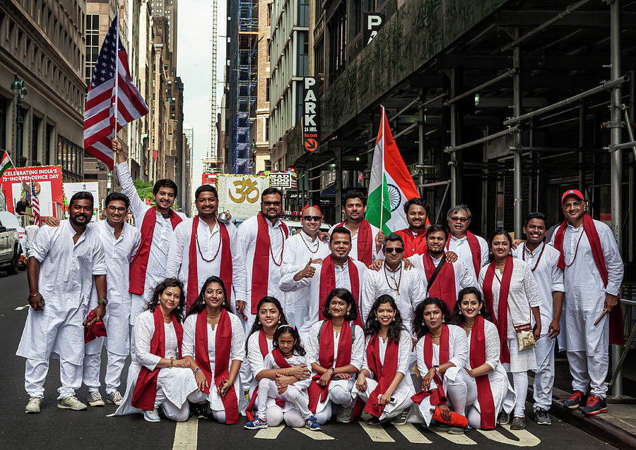 India Day NYC 8_18_2019 Group Photo Photograph by Robert Ullmann