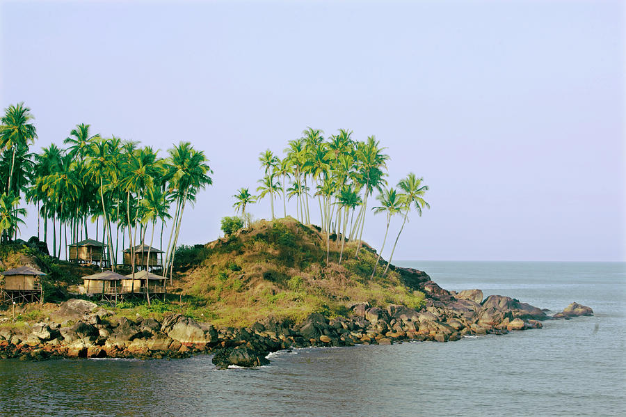 India, Goa, Beach Huts On Palolem Beach Photograph by Sydney James