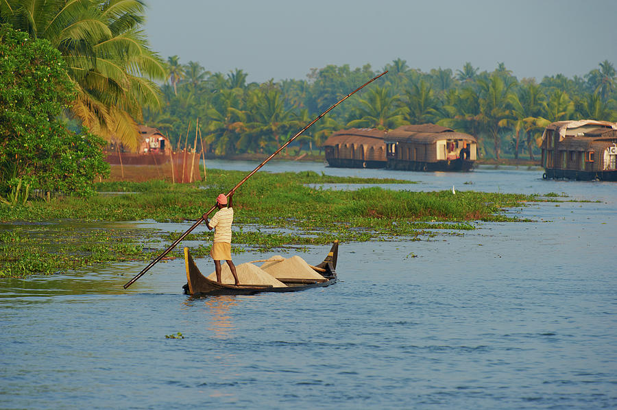 India, Kerala, Allepey, Backwaters Photograph by Tuul & Bruno Morandi