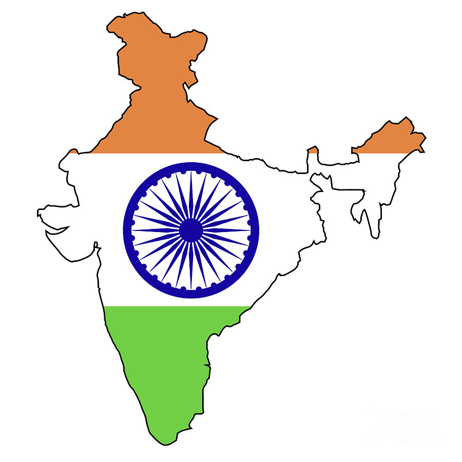 India Map Flag Bigalbaloo Stock 