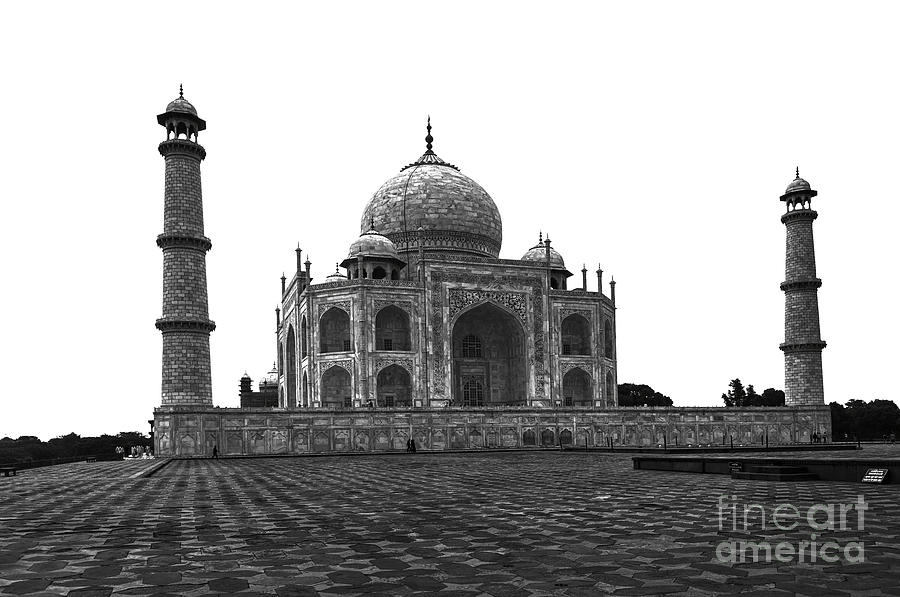 Architecture Photograph - India - Taj Mahal BW by Stefano Senise