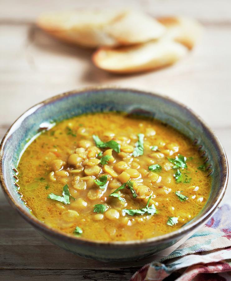 Indian Dhal With Coriander Photograph by George Crudo