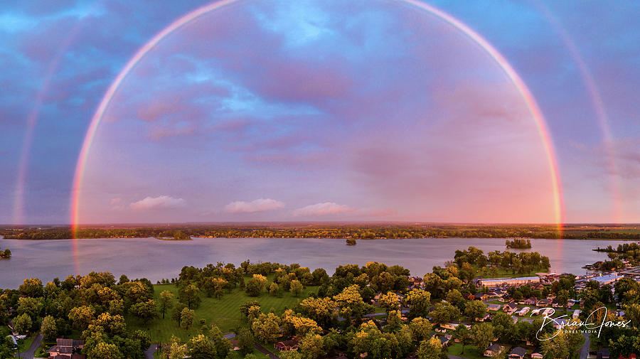 Indian Lake Rainbow Photograph by Brian Jones