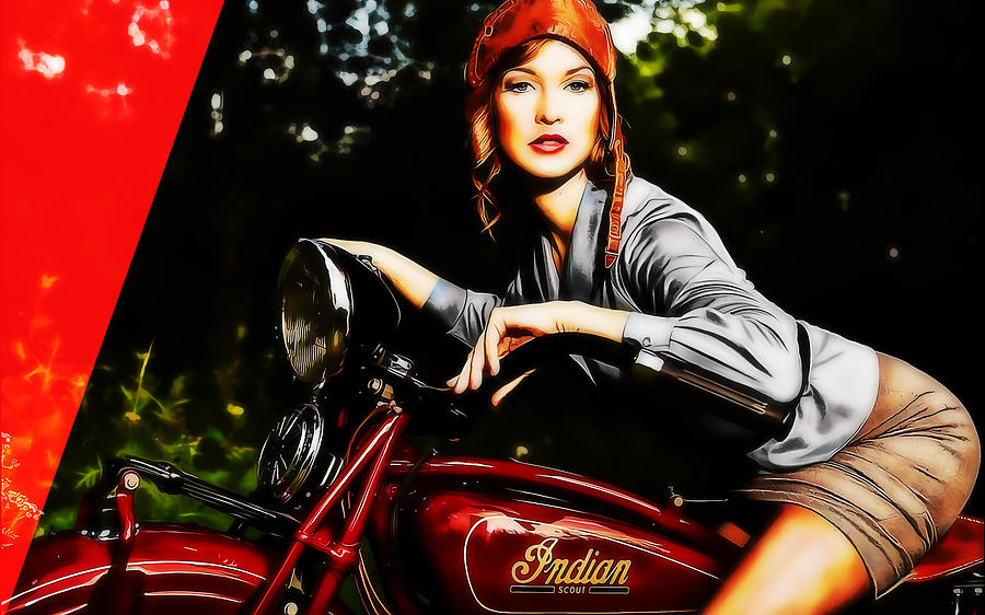 Indian Motorcycle Mixed Media by Marvin Blaine