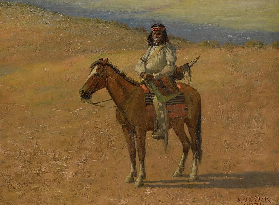 Indian On Horseback Painting By Artistic Panda Fine Art America   Indian On Horseback Artistic Panda 