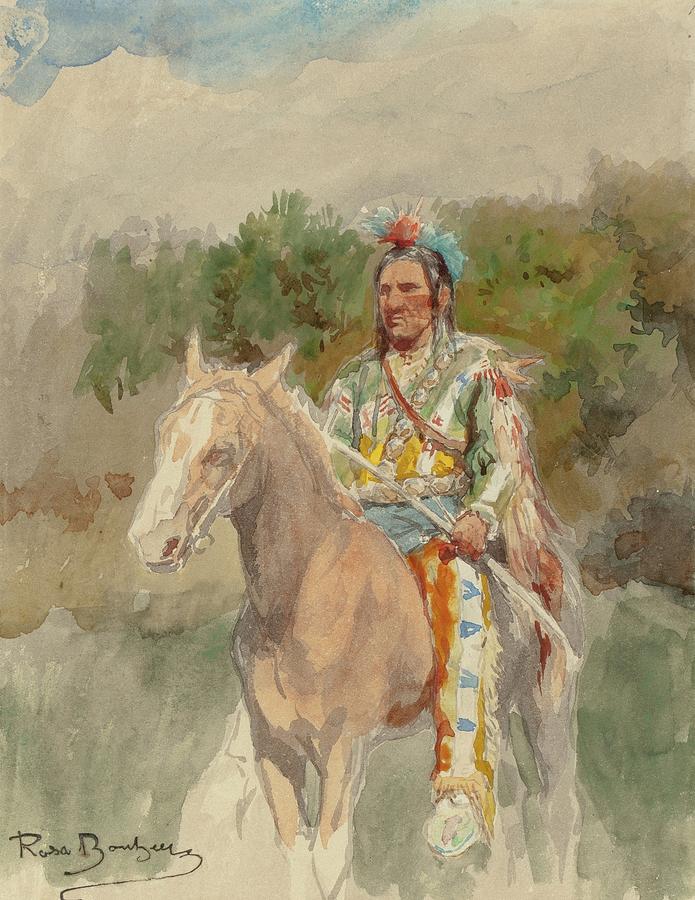 Indian On Horseback Painting By Rosa Bonheur Fine Art America   Indian On Horseback Rosa Bonheur 