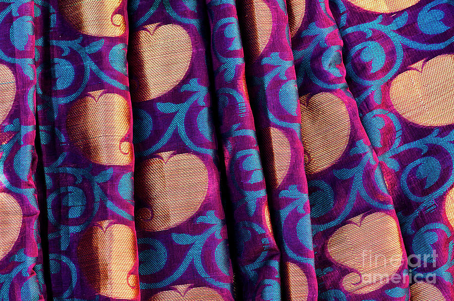 Indian Silk Sari Pattern Photograph by Tim Gainey