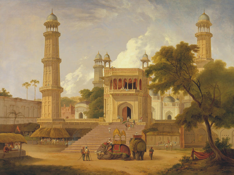 Indian Temple, Said to Be the Mosque of Abo-ul-Nabi, Muttra Painting by Thomas Daniell