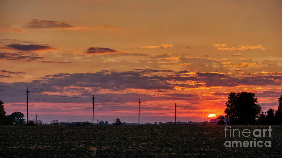 Indiana Farm Sunset by Daniel Brinneman Indiana Farm Sunset by Daniel Brinneman