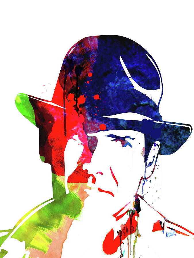 Indiana Jones Mixed Media - Indiana Jones Watercolor by Naxart Studio