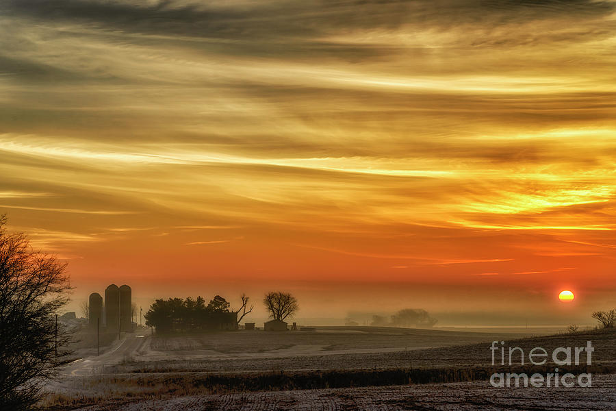 Indiana Sunrise with Mist Photograph by Thomas R Fletcher