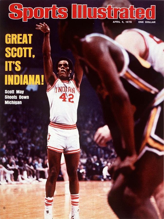 Indiana University Scott May, 1976 Ncaa National Sports Illustrated Cover Photograph by Sports Illustrated