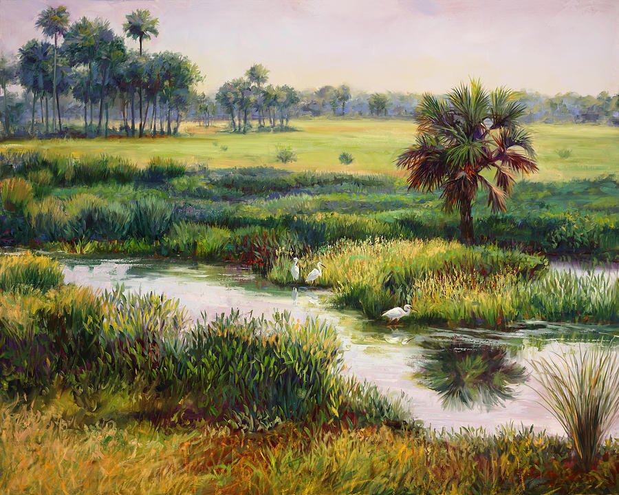 Nature Painting - Indiantown Landscape by Laurie Snow Hein
