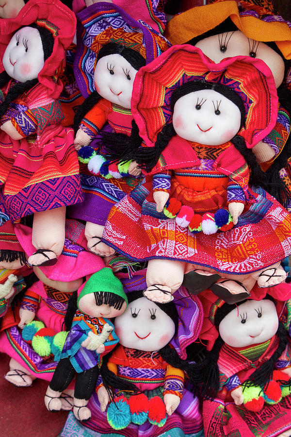 Doll Photograph - Indigenous Dolls, Cusco, Peru by David Wall