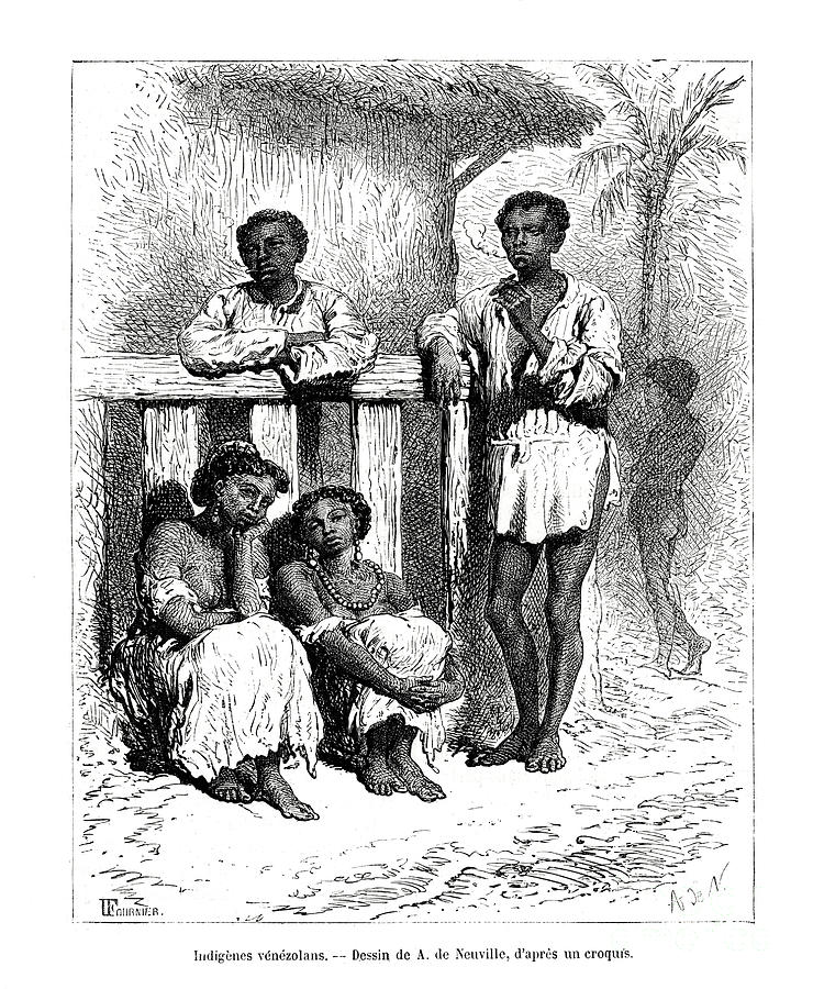 Indigenous People, Venezuela, 19th Drawing by Print Collector