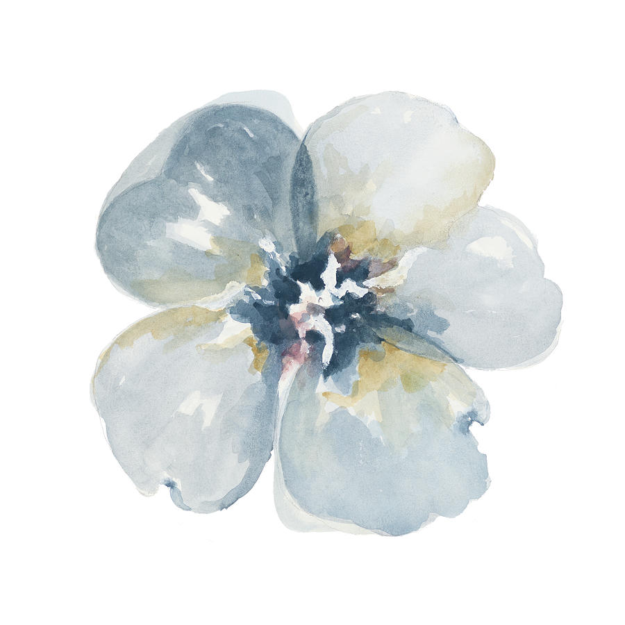 Flowers Still Life Mixed Media - Indigo Blue by Patricia Pinto