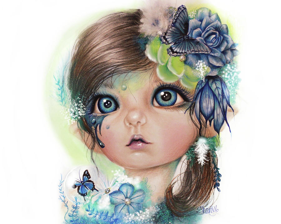 Flower Mixed Media - Indigo - Munchkinz Elf by Sheena Pike Art And Illustration