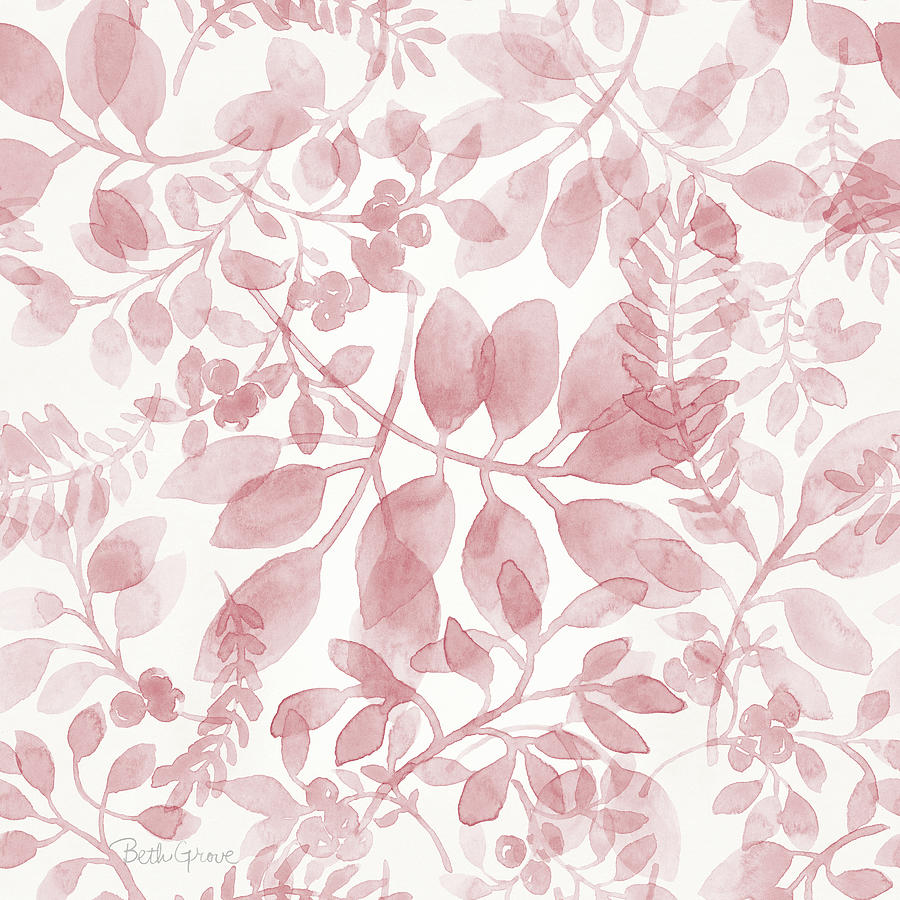 Pattern Mixed Media - Indigo Petals Pattern Vic by Beth Grove