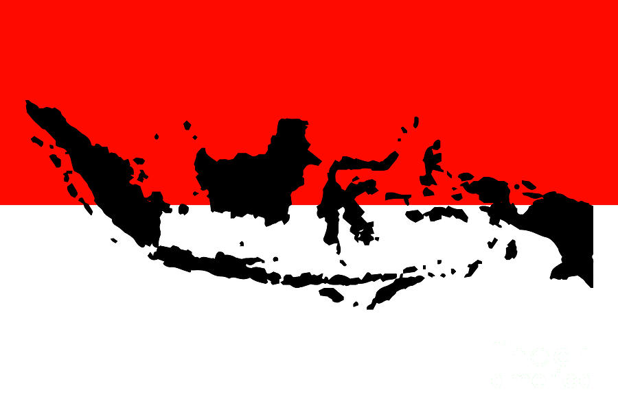 Indonesia National Flag And Map Digital Art by Bigalbaloo Stock | Pixels