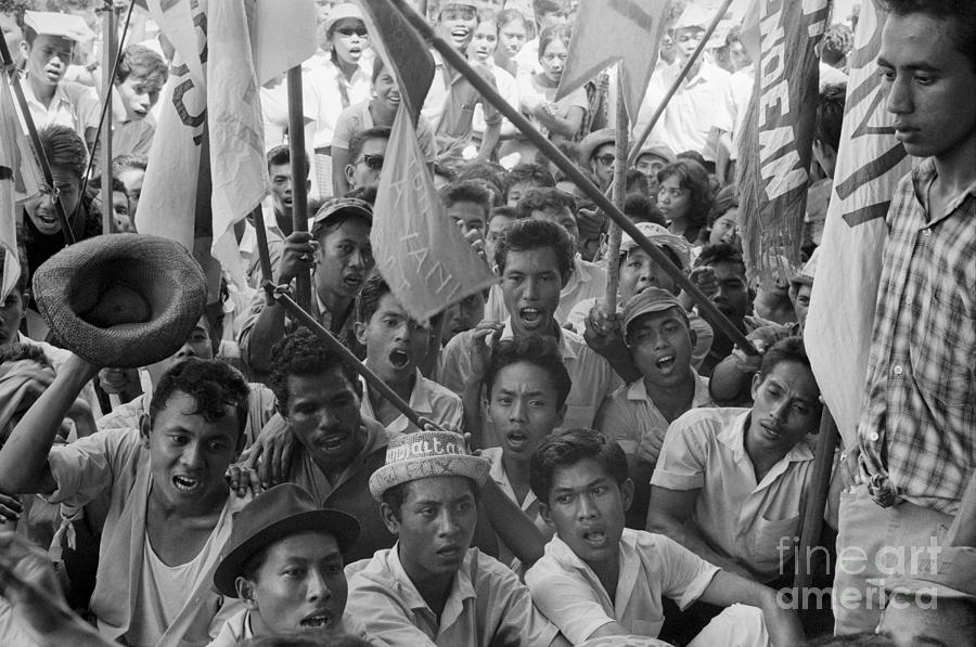 Indonesian Students Rallying In Streets Photograph by Bettmann