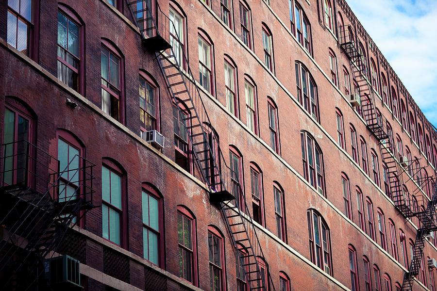 Industrial Building And Fire Escape Photograph by Images By Jonathanrobsonphotography.com