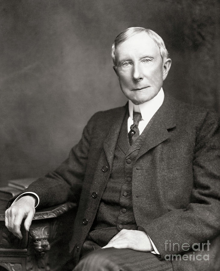 John D. Rockefeller, Sr., half-length portrait, seated, 1918