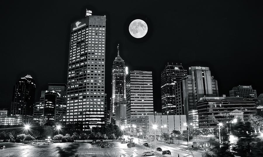 Indy Dark Night Full Moon Photograph by Frozen in Time Fine Art Photography