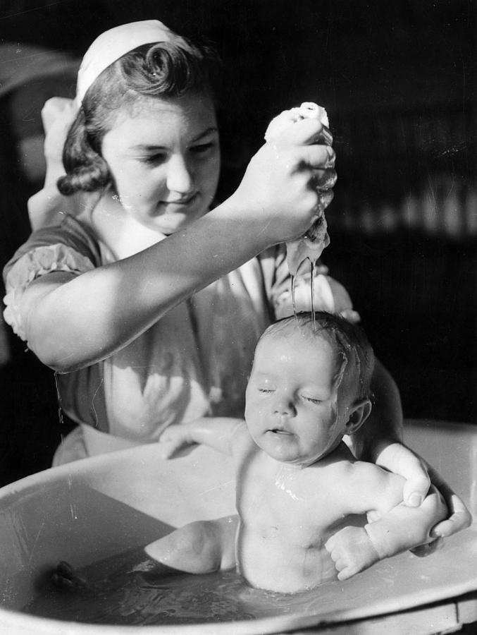 Infant Bather Photograph by Fox Photos