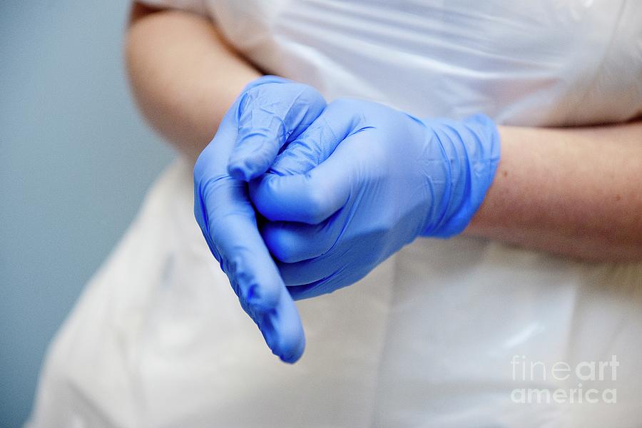 Infection Control Nursing Photograph by Lth Nhs Trust/science Photo Library