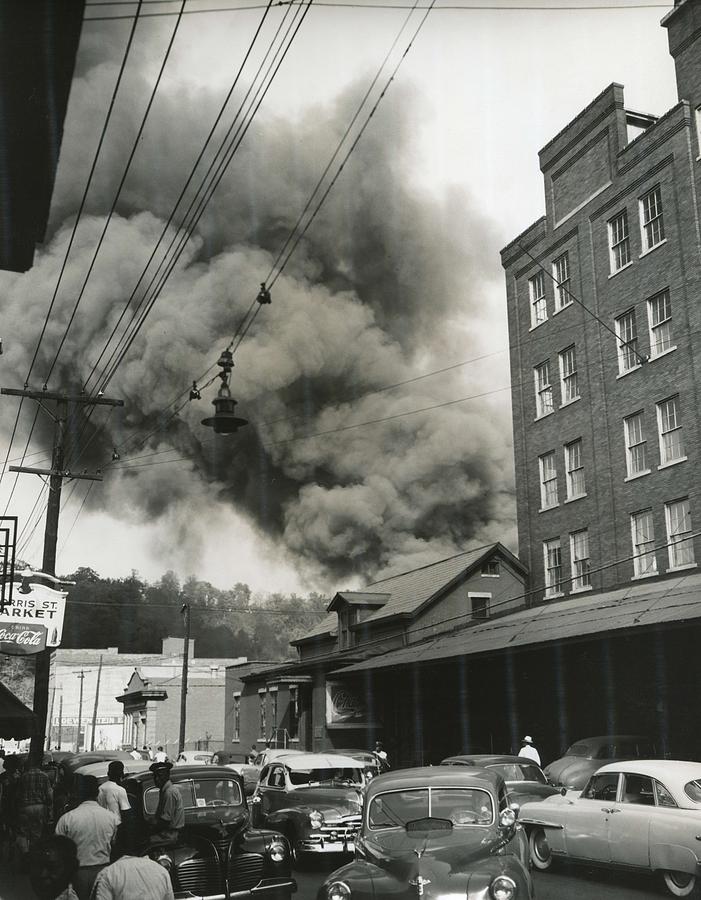 Inferno In The City Streets 1930s - 4 Painting By Celestial Images 