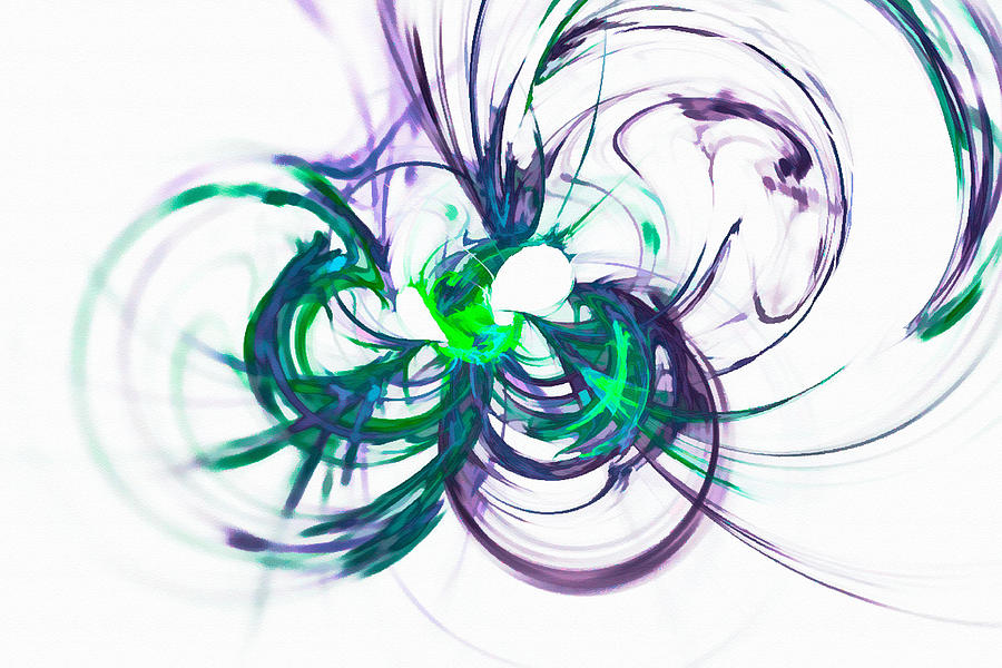 Infinite Green and Purple Digital Art by Don Northup