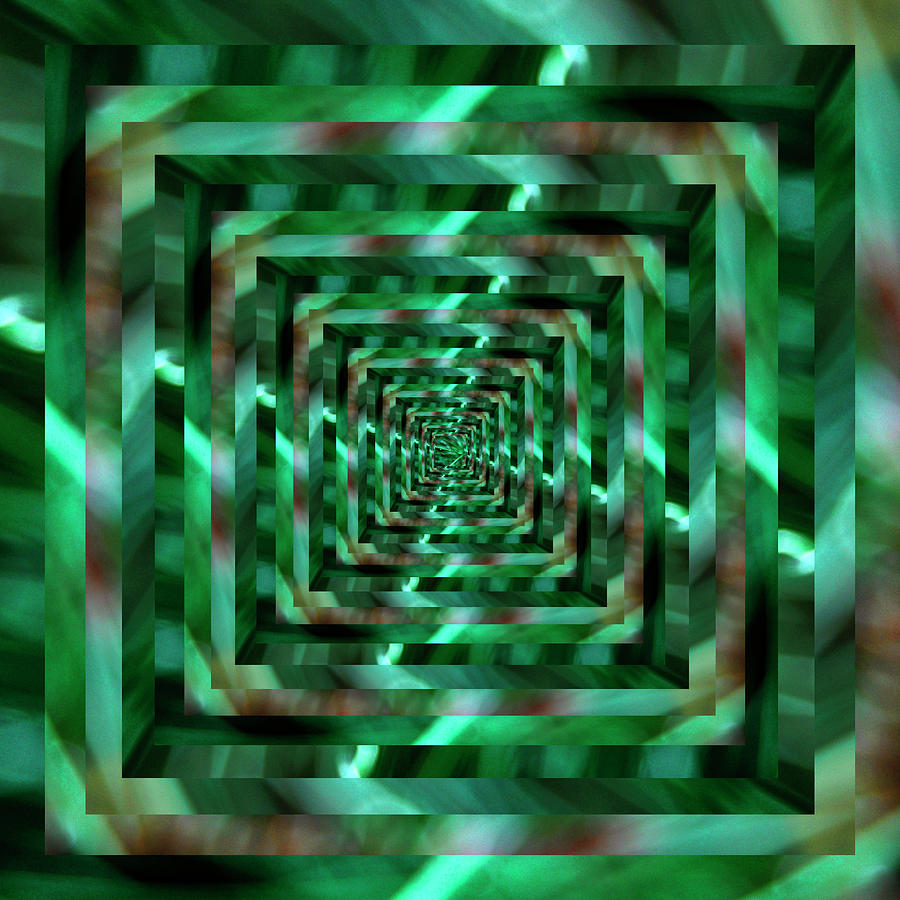 Infinity Tunnel Blurry Green Digital Art by Pelo Blanco Photo