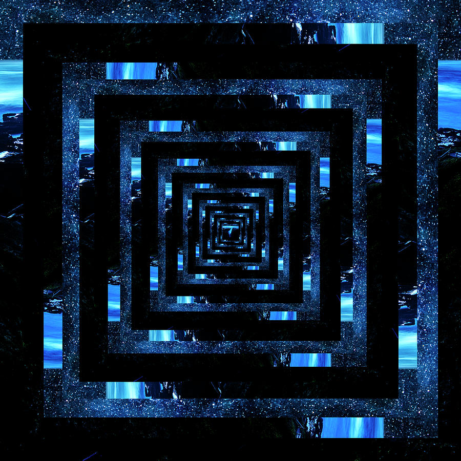 Infinity Tunnel Cape Perpetua Blue Night Digital Art