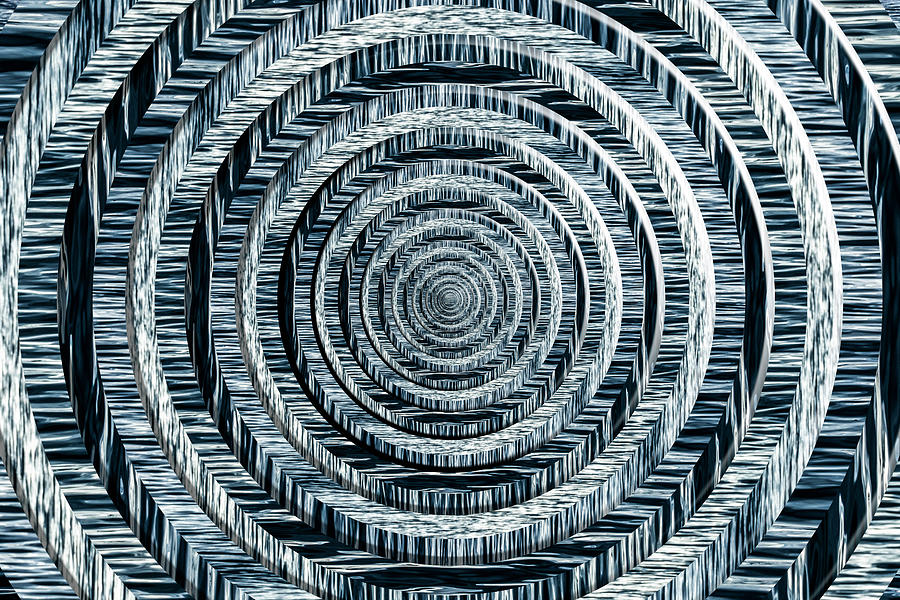 Infinity Tunnel Metallic Ripples 2 Digital Art by Pelo Blanco Photo