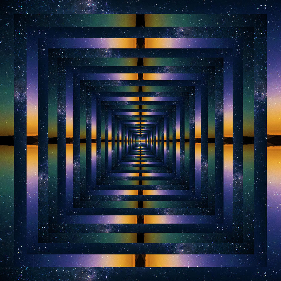 Infinity Tunnel Taquoma And The Milky Way Reflection Digital Art