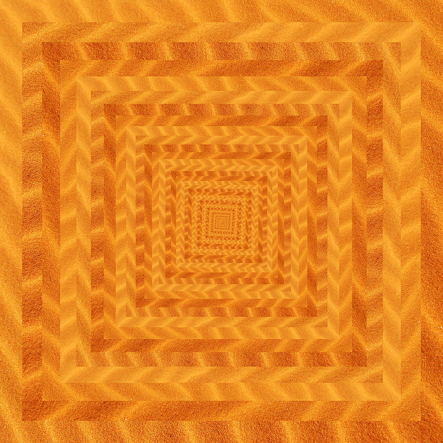 Infinity Tunnel Orange Sand Digital Art