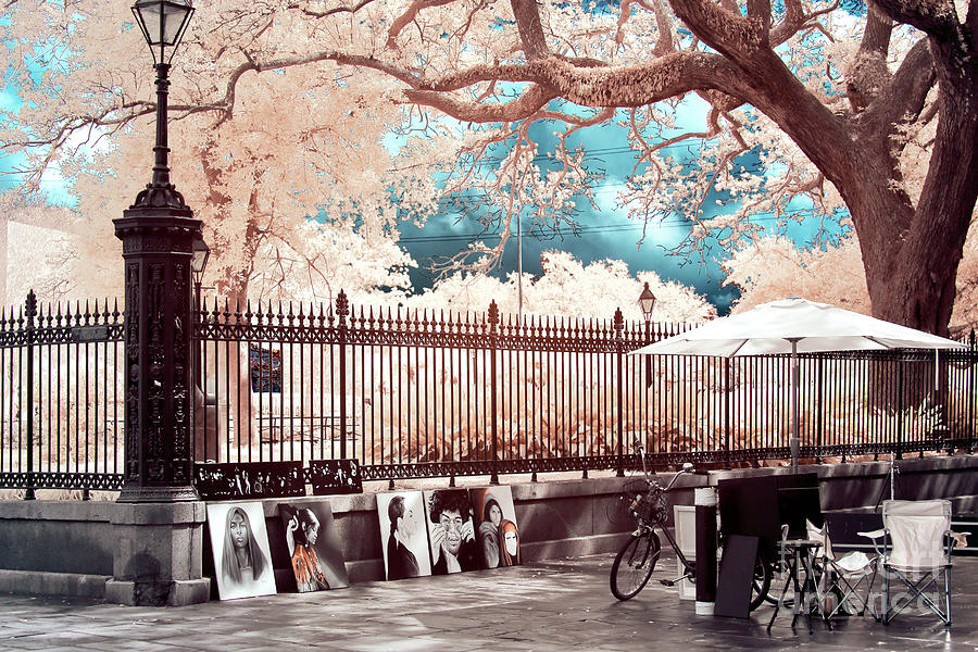 Infrared Artistic Day at Jackson Square New Orleans Photograph by John Rizzuto