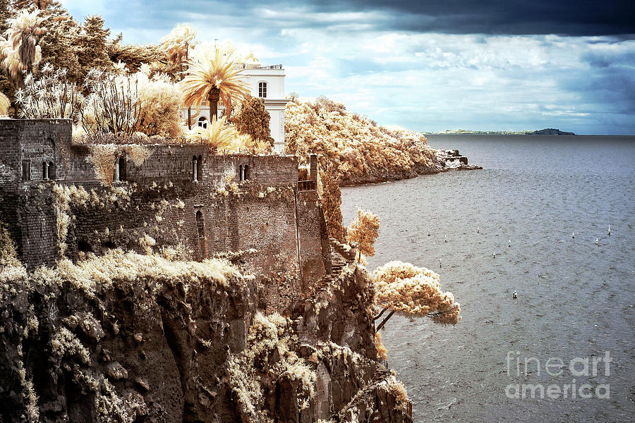 Infrared Cliff in Sorrento Photograph by John Rizzuto