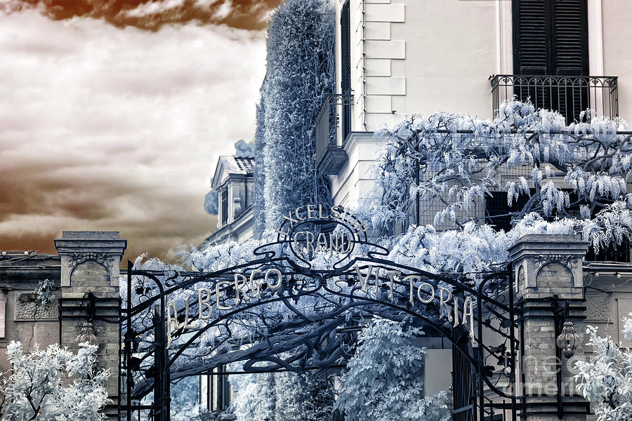 Unique Photograph - Infrared Grand Hotel Blues in Sorrento by John Rizzuto