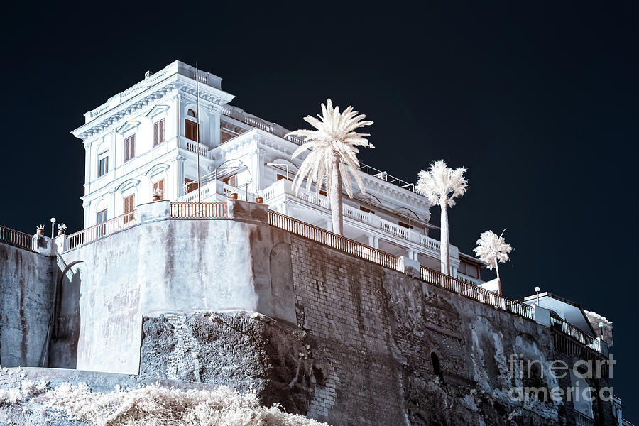 Architecture Photograph - Infrared Majestic Sorrento Italy by John Rizzuto