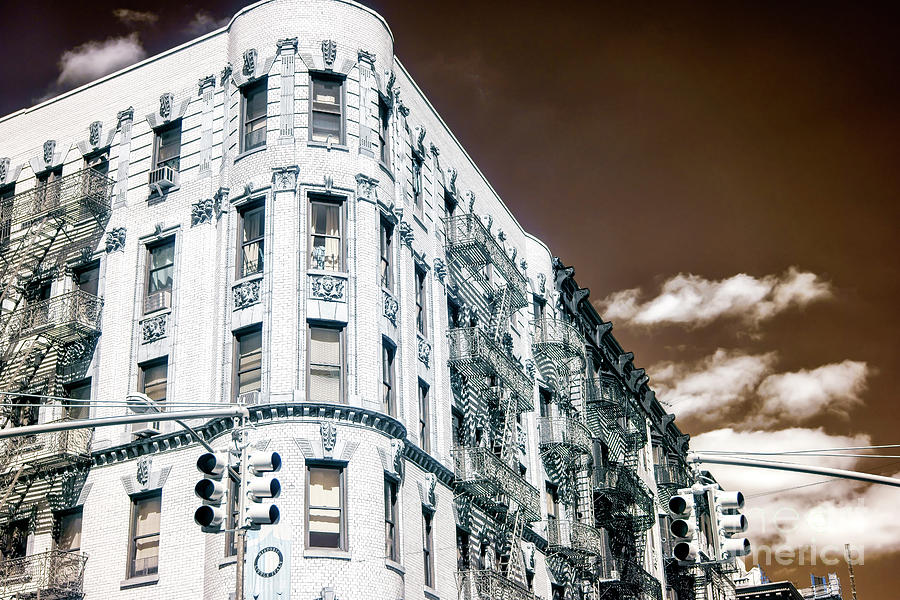 Infrared Old Mulberry Street New York City Photograph by John Rizzuto