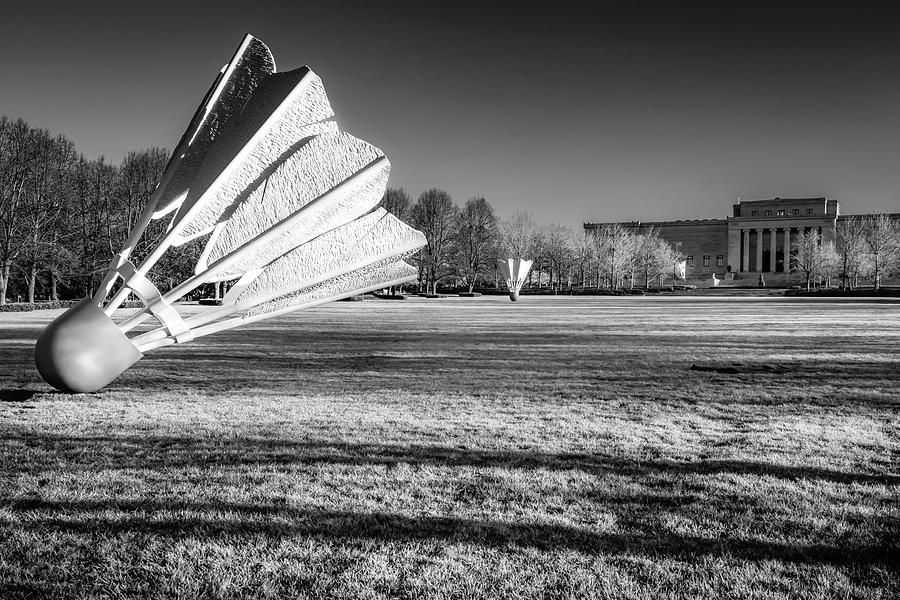 Infrared Shuttlecock Sculptures - Kansas City Missouri Photograph by Gregory Ballos