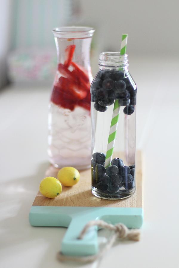 Infused Water: Water Flavoured With Fresh Berries Photograph by Sylvia E.k Photography
